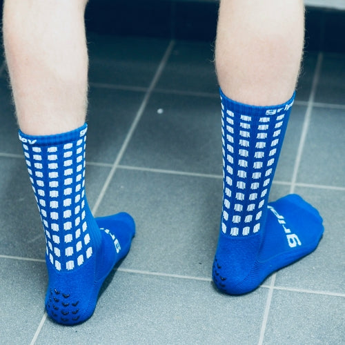 Grippy Blue Football Grip Socks
